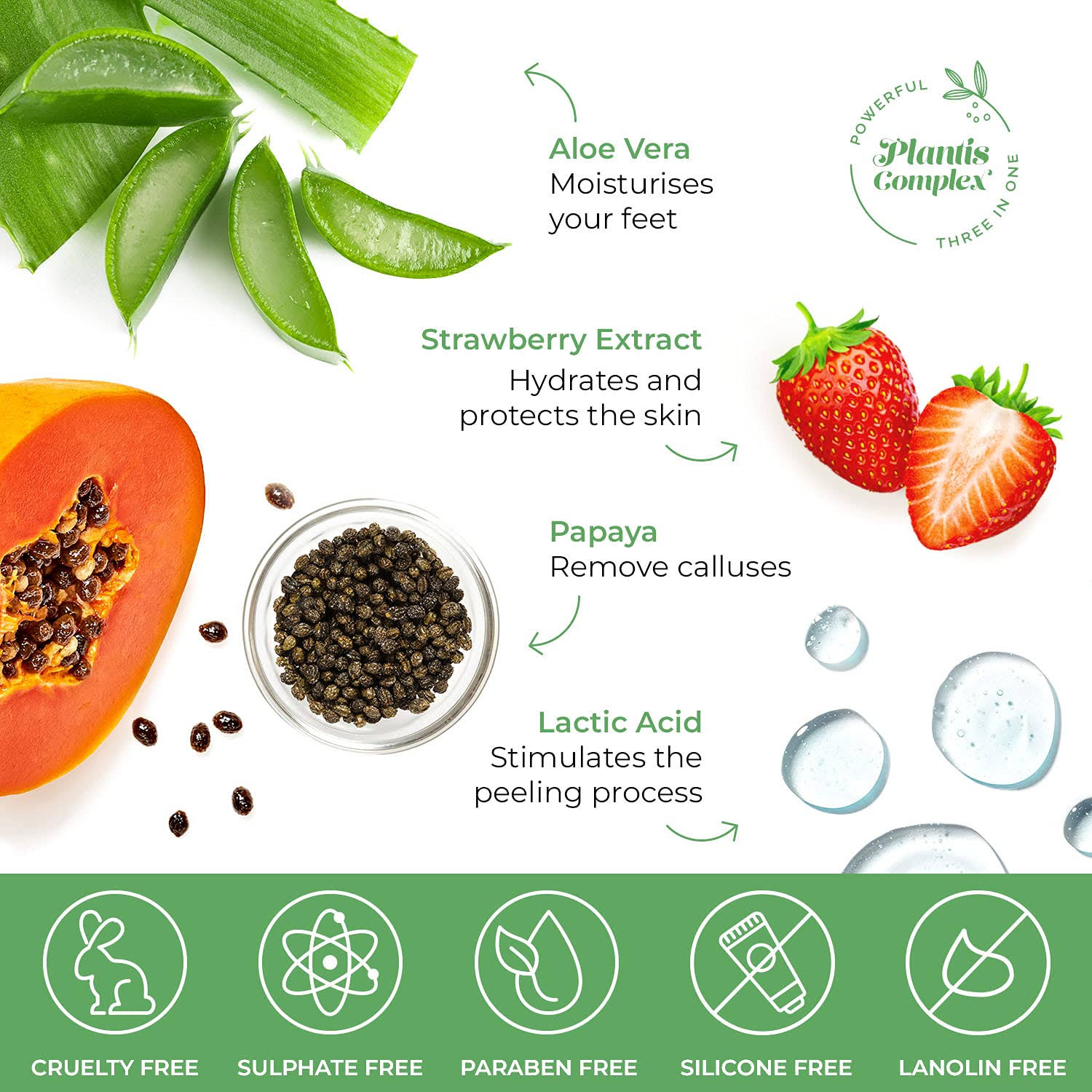 Plantifique Foot Peel Mask - Dermatologist Tested Foot Exfoliator Peeling Scrub for Dry, Cracked Feet Repair Heel | Callus and D