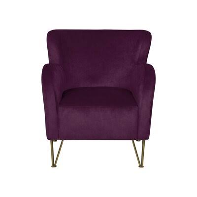 67.95Cm Wide Velvet Wingback Chair Mercer41 Fabric: Rose Velvet