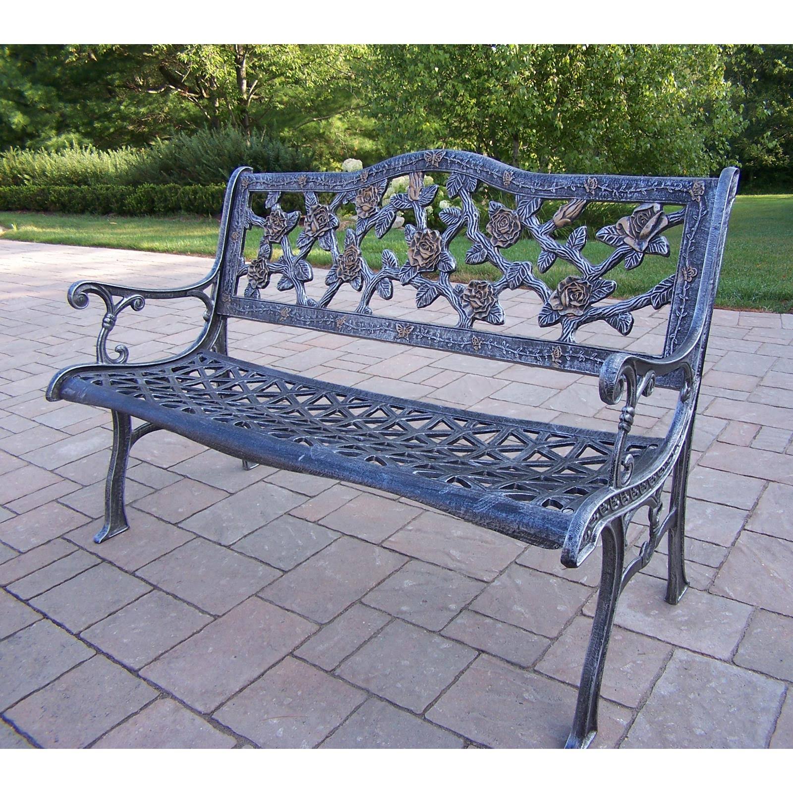 Oakland Living English Rose Bench-Antique Bronze