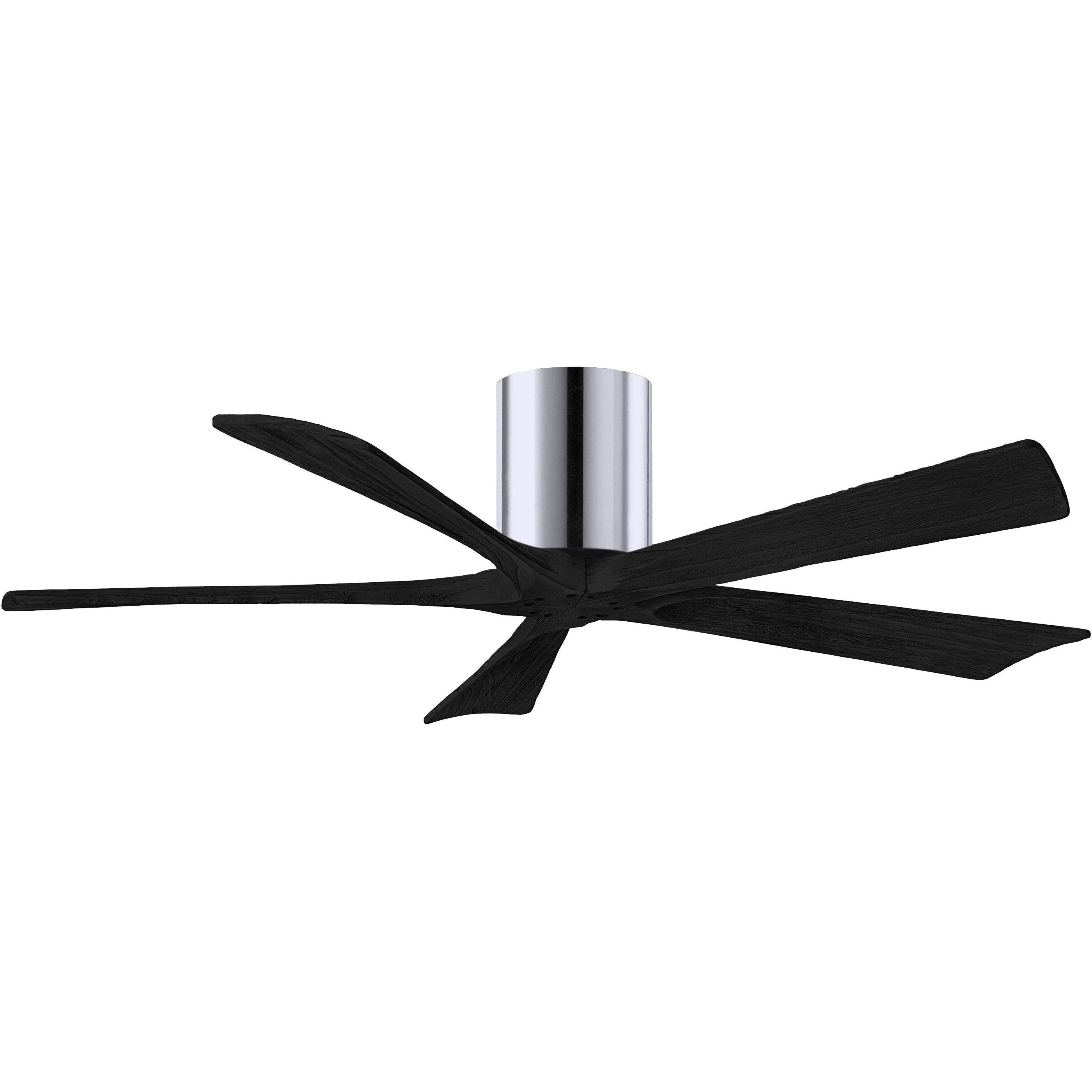 Matthews Fans-IR5H-CR-BK-52-Irene - Ceiling Fan Matte Black 52 Inches Polished Chrome Finish