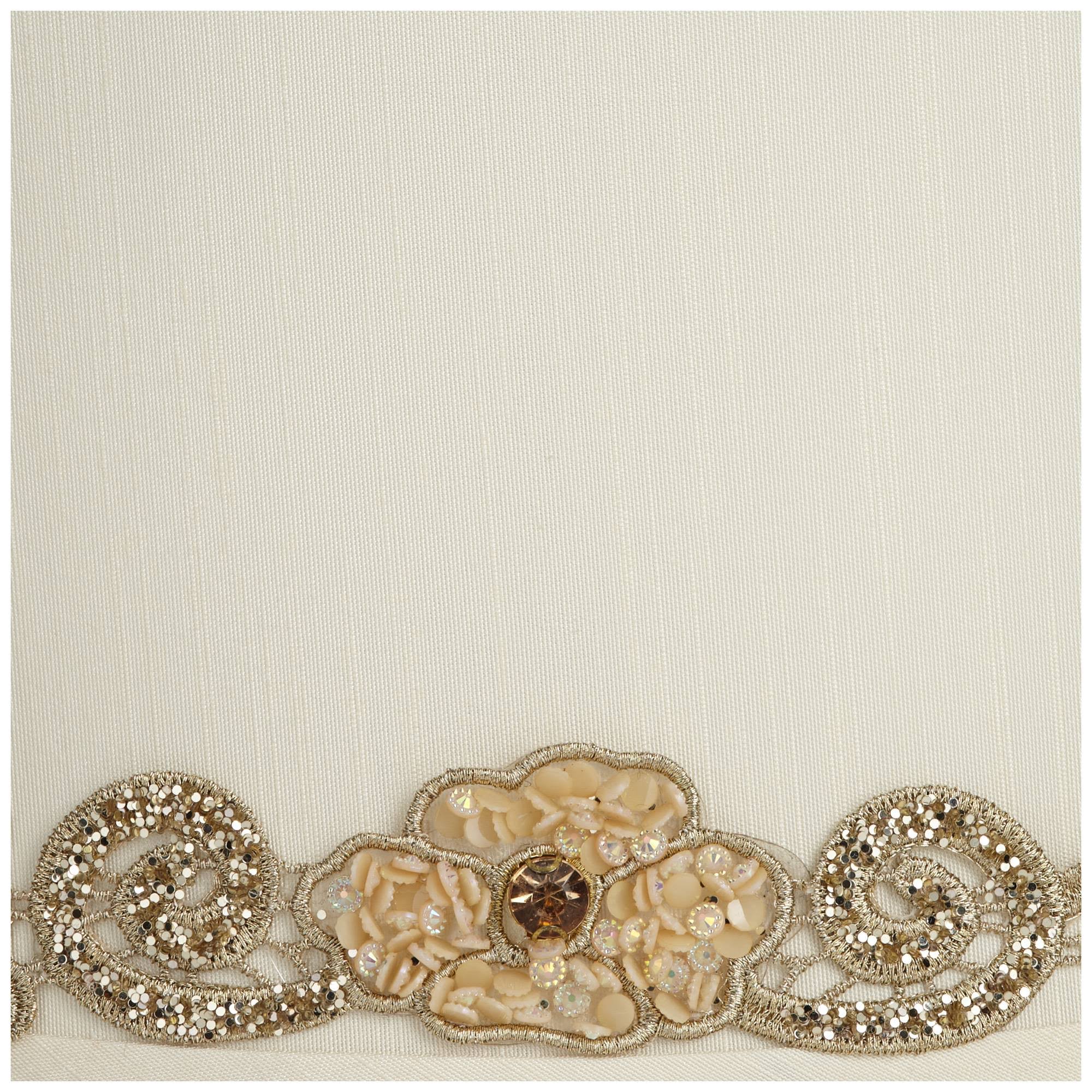 Springcrest Galem Cream Medium Drum Lamp Shade 14x22 Top x 15x22 Bottom x 10x22 High (Spider) Replacement with Harp and Finial