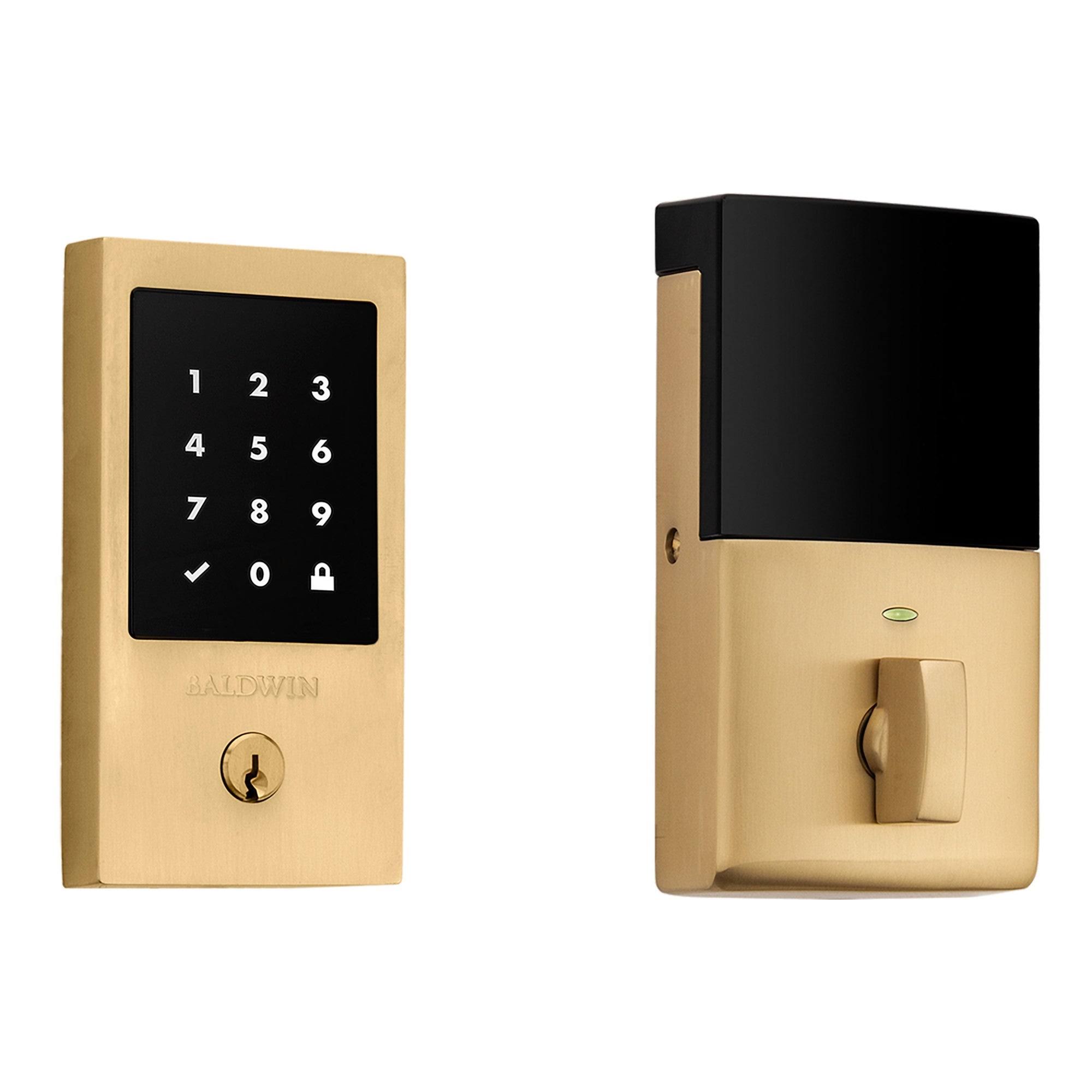 Baldwin 8225.ZW Touchscreen Minneapolis Z-Wave Deadbolt - Vintage Brass