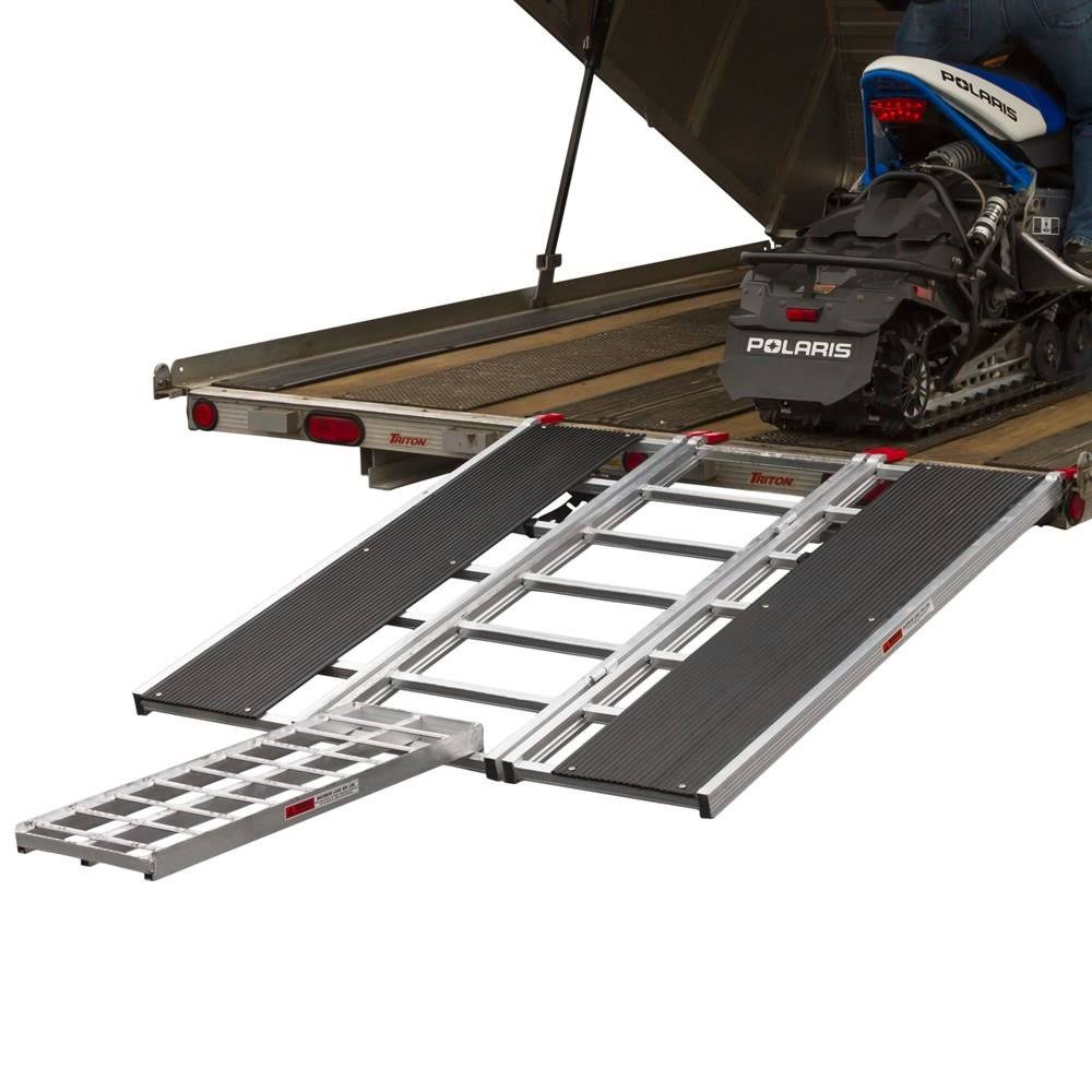 60x22 x 54x22 Snowmobile Loading Ramp with Center Extension Track
