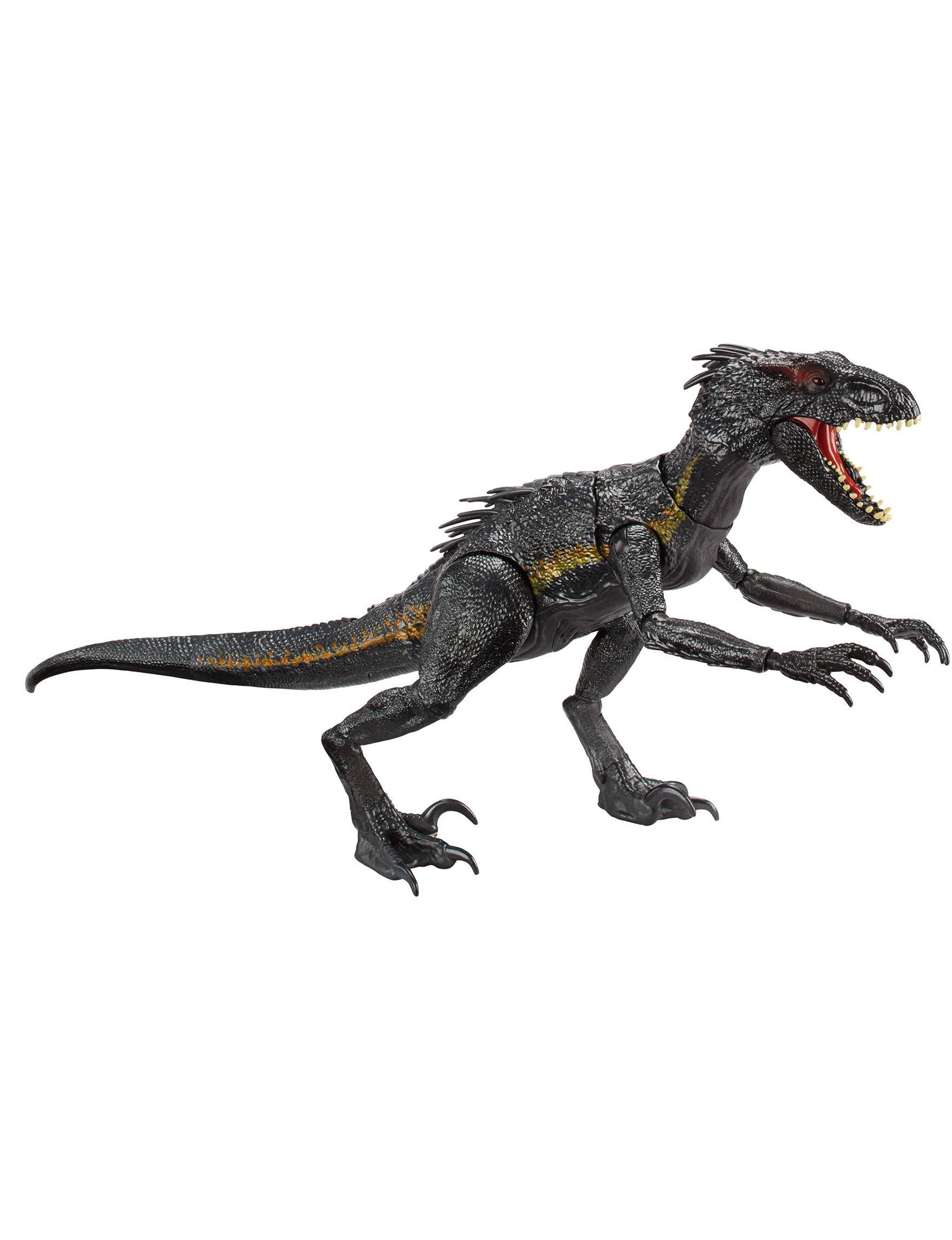 Mattel Jurassic World - Grab &N Growl Indoraptor Dinosaur Figure - black, red