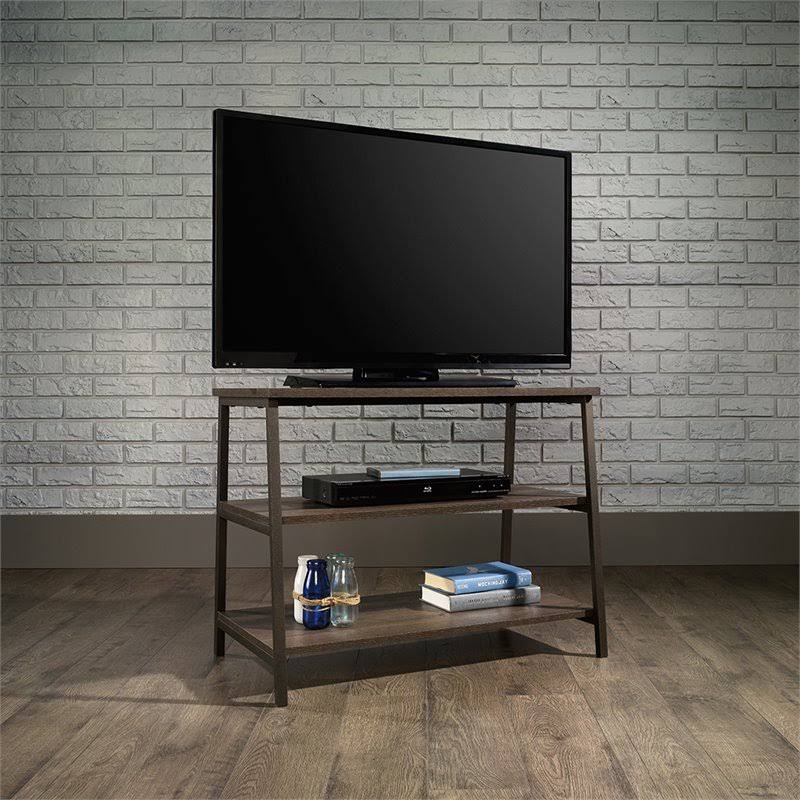 Pemberly Row Engineered Wood Stand for TVs Up to 36x22 in Smoked Oak