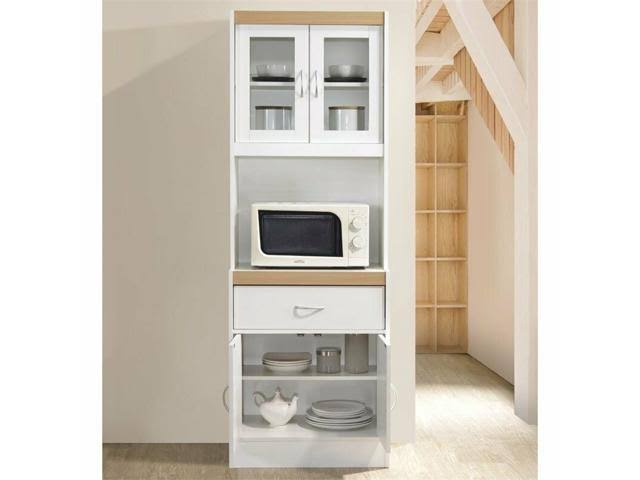 V.I.P. Pemberly Row Kitchen Cabinet in White, Size: 86