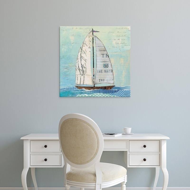 Easy Art Prints Courtney Prahl's 'At The Regatta III Sail Sq' Premium Canvas Art - 30 x 30 - Stretched Canvas