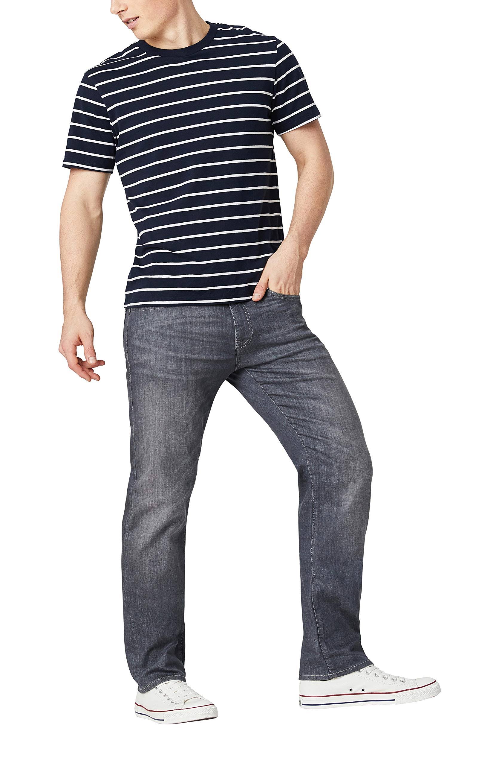 Mavi Men&s Matt Mid Rise Relaxed Straight Leg Jeans