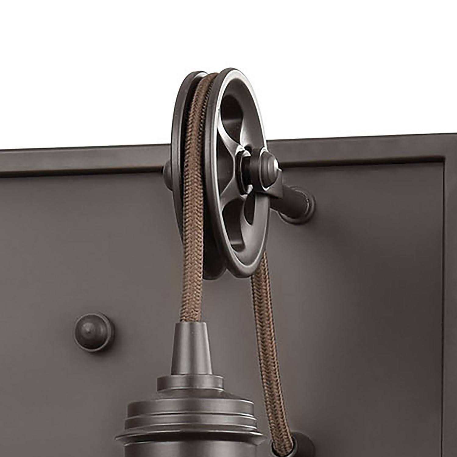 Elk Lighting 69085/2 Spindle Wheel 2-Light Vanity Light in Oil Rubbed Bronze