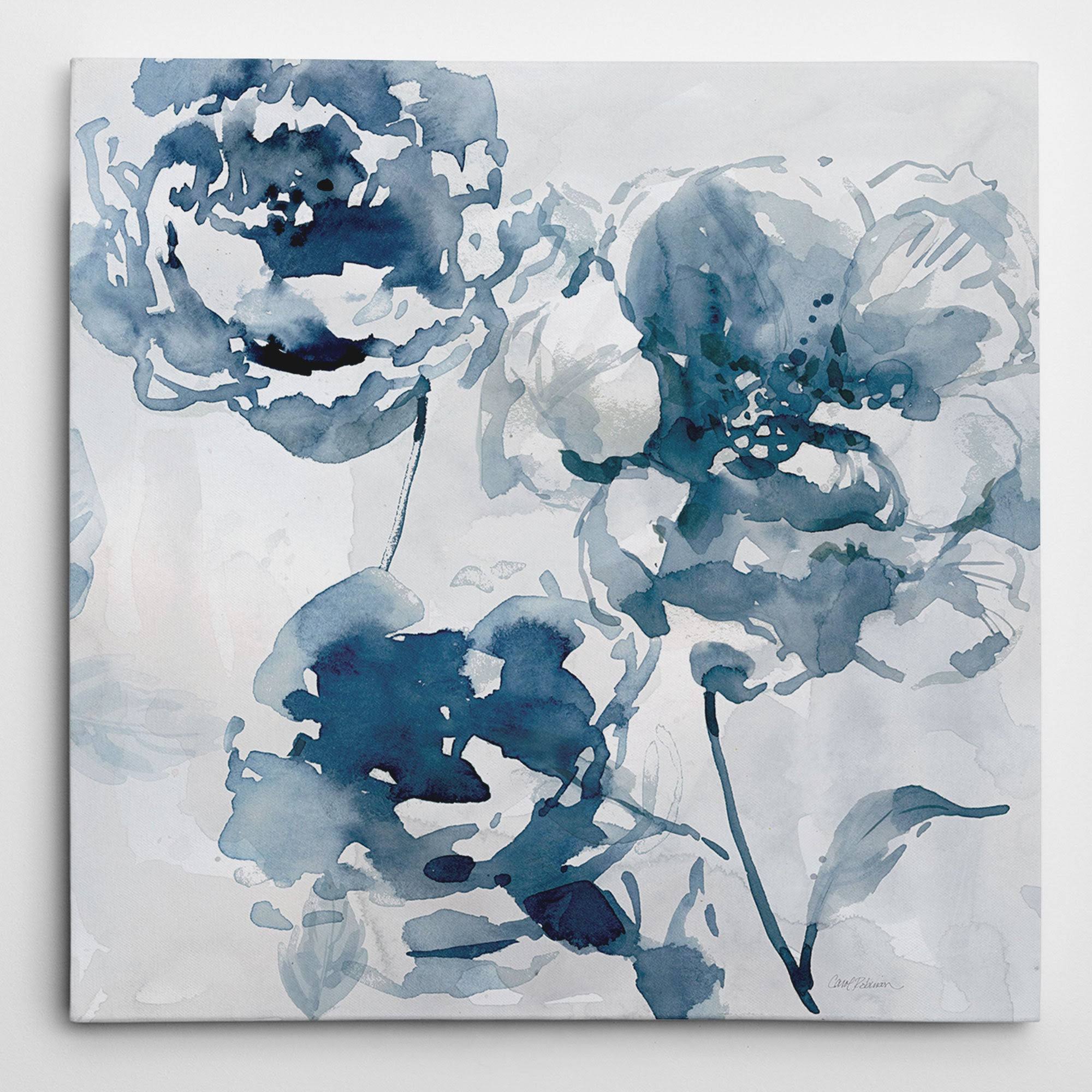 Wexford Home 'Indigo Swirl II' by Theresa Troise Heidel Painting Print on Wrapped Canvas, Gray