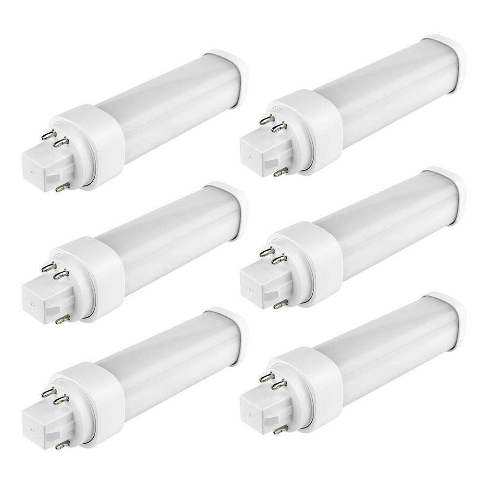 IBRIGHT 26-Watt Equivalent G24q Energy Saver 4-Pin LED Light Bulb 4000K Plug and Play 9W Direct CFL Replacement White (6-Pack)