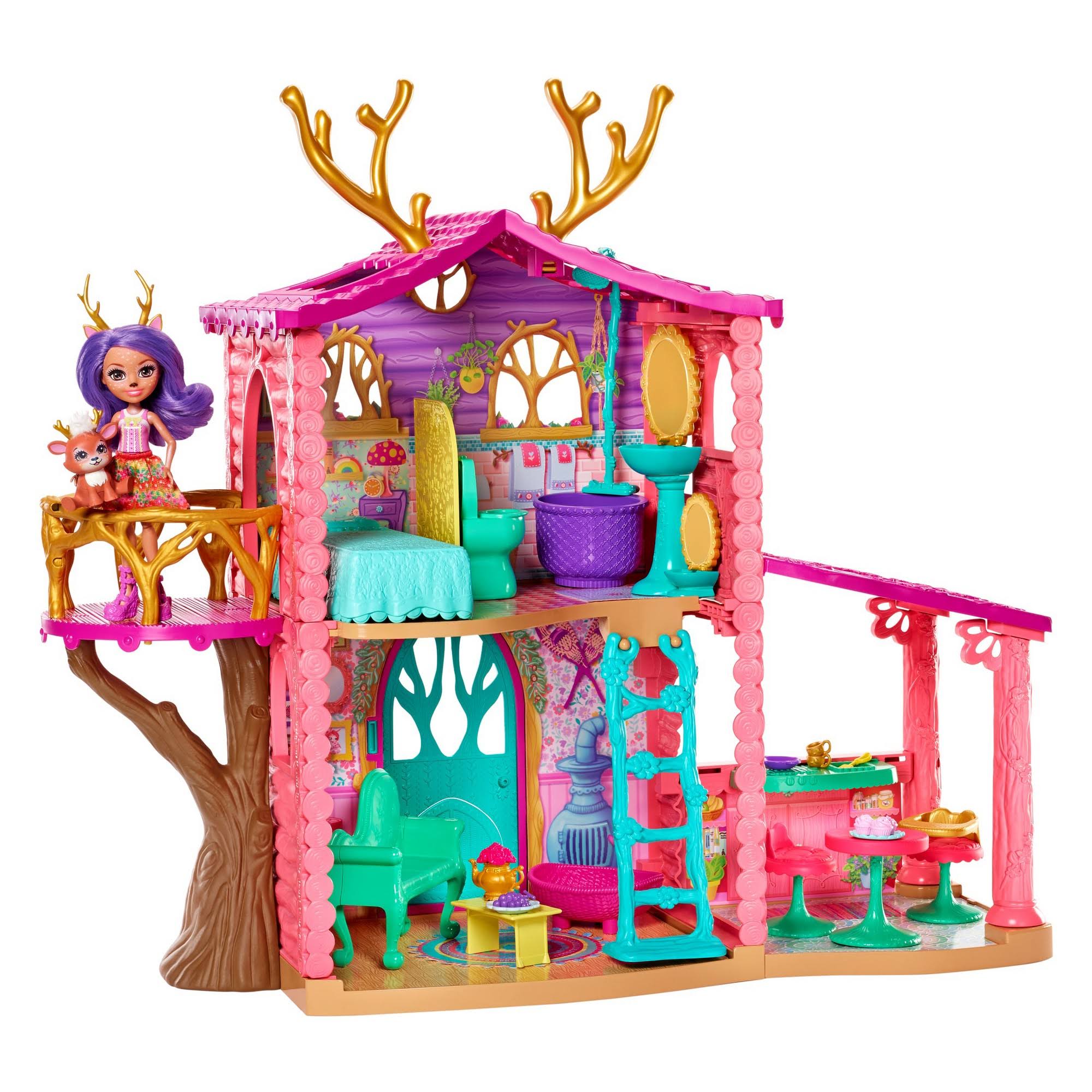Enchantimals Cozy Deer House Playset Danessa Deer Doll u0026 Sprint Figure