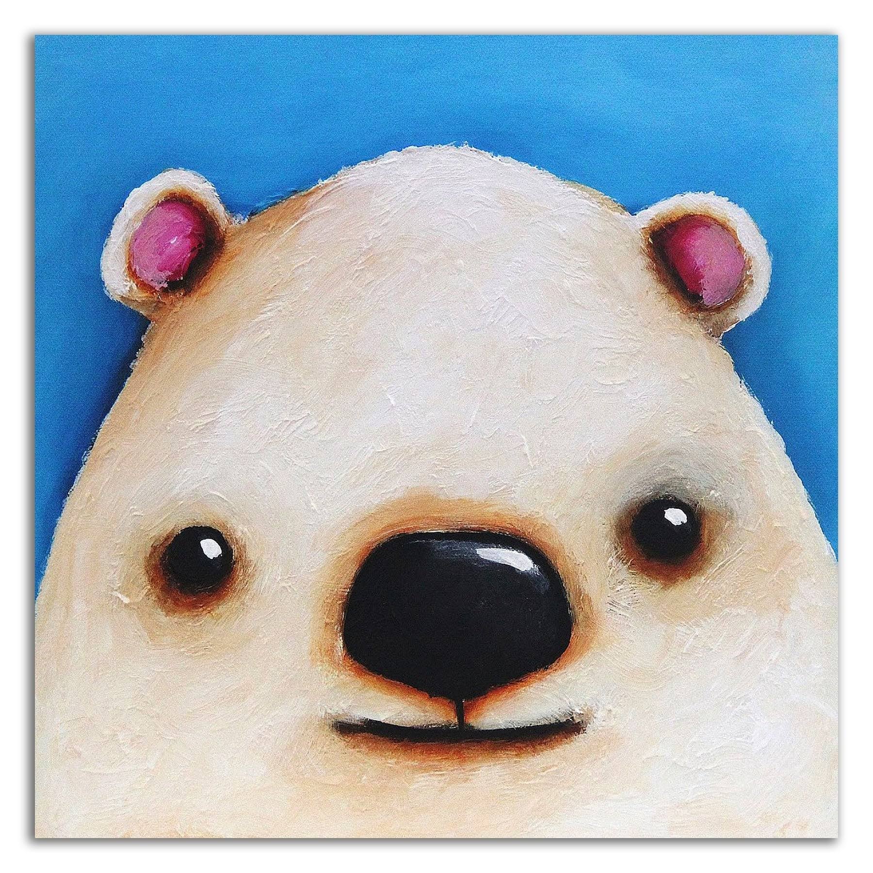 24x22 x 24x22 The Polar Bear by Lucia Stewart Print on Canvas