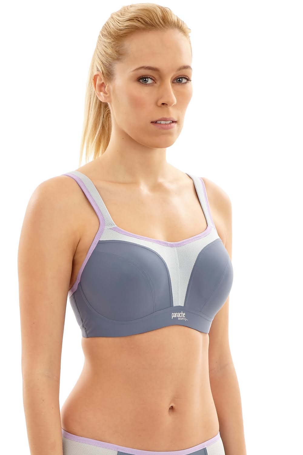 Panache Underwire Sports Bra (5021),32J,Grey