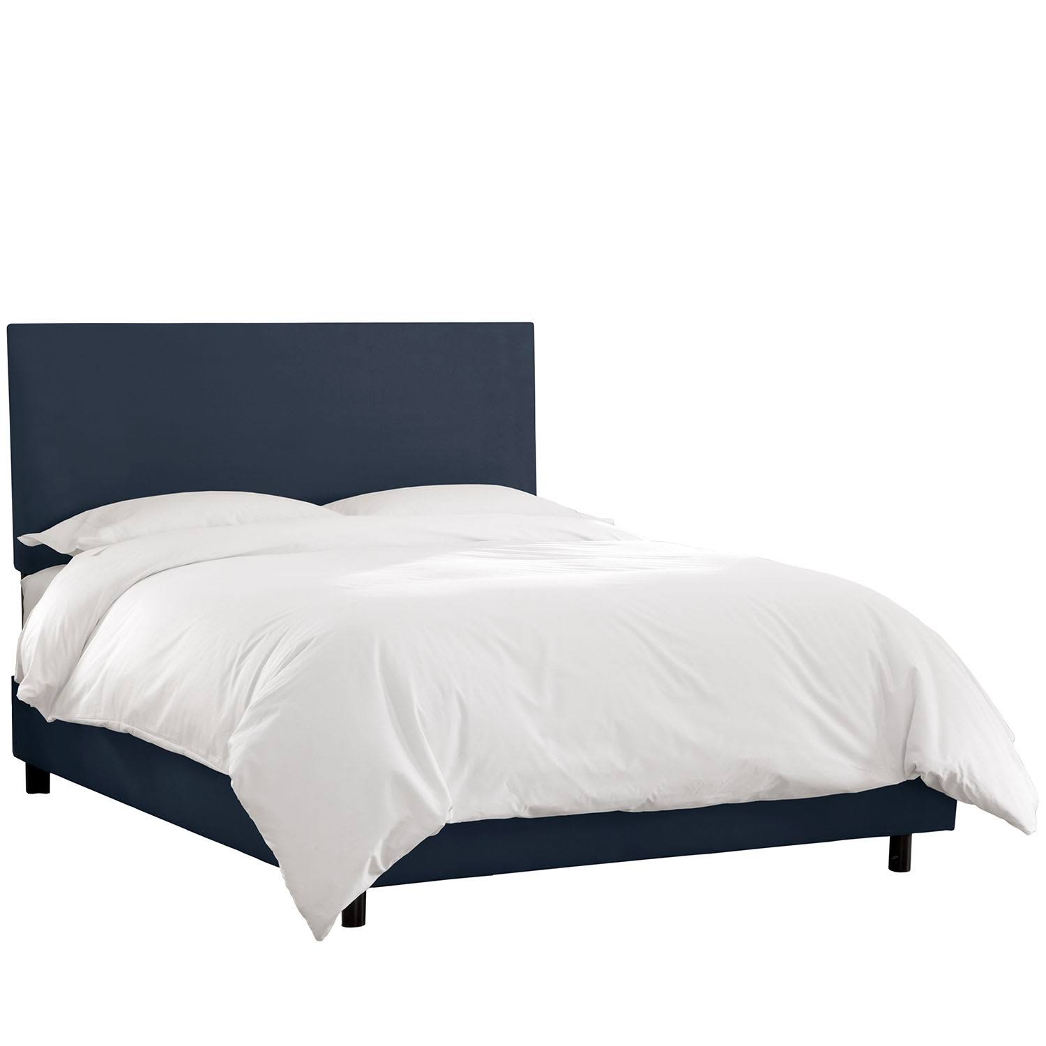 Tribeca Microsuede Bed - Navy - Blue, Size Full, Suede | The Company Store