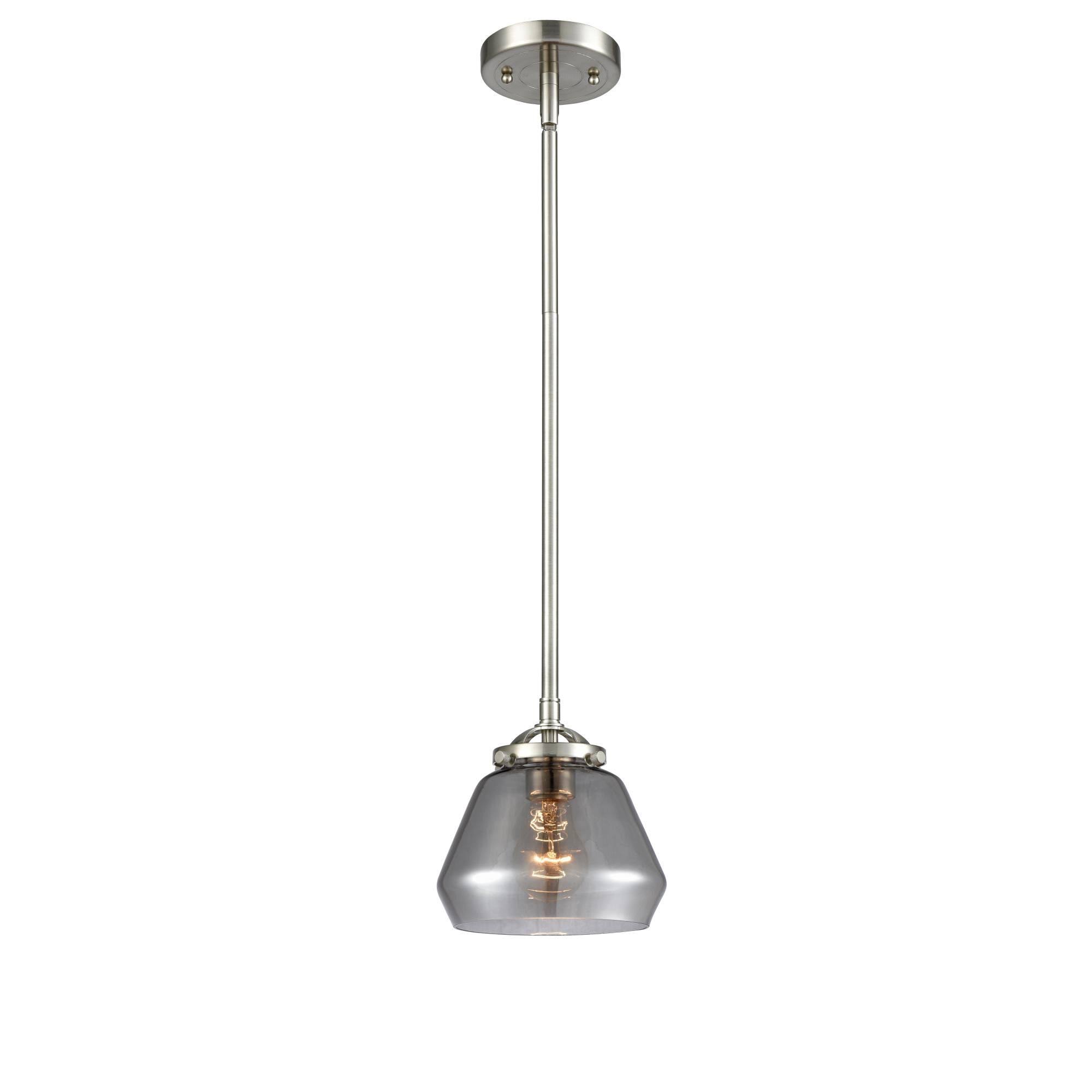 Innovations 284-1S-SN-G173 Brushed Satin Nickel Fulton 1 Light Mini Pendant