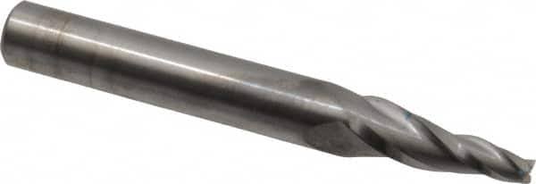 SGS 32339 7 3/16 inch Small End Diam, 1-1/4 inch LOC, 3 Flute Solid Carbide Tapered Square End Mill