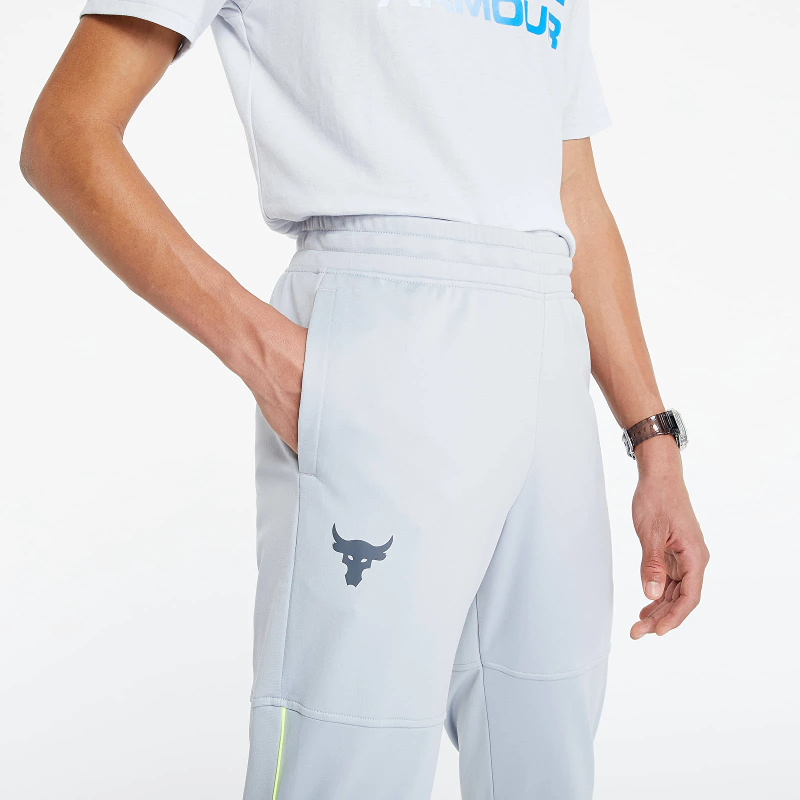 Under Armour Project Rock Knit Track Pants Mod Gray Pitch Gray