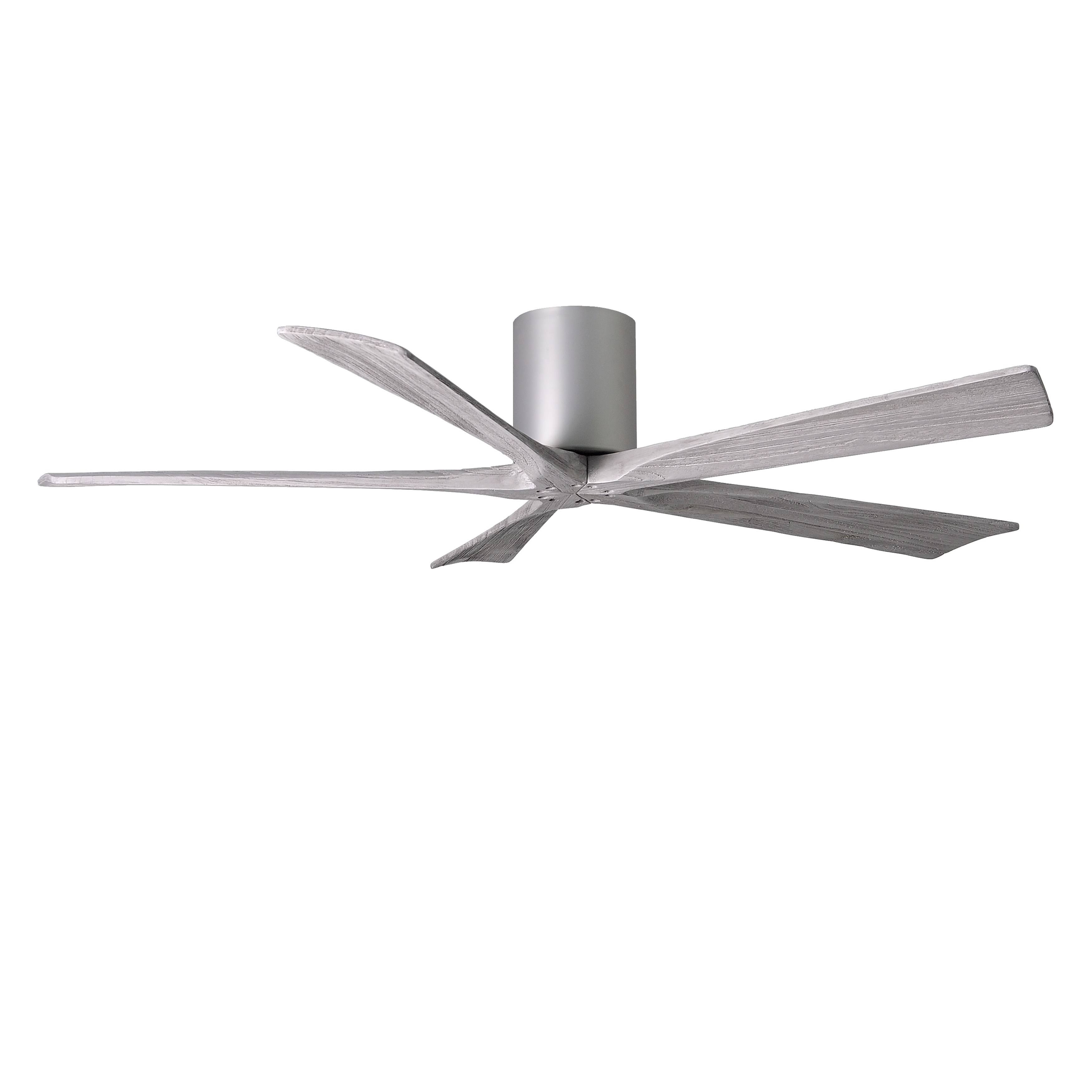 Matthews Fan Company IR5H-BN-BW-60 Irene 60 inch 5 Blade Paddle Flush Mounted Ceiling Fan in Brushed Nickel