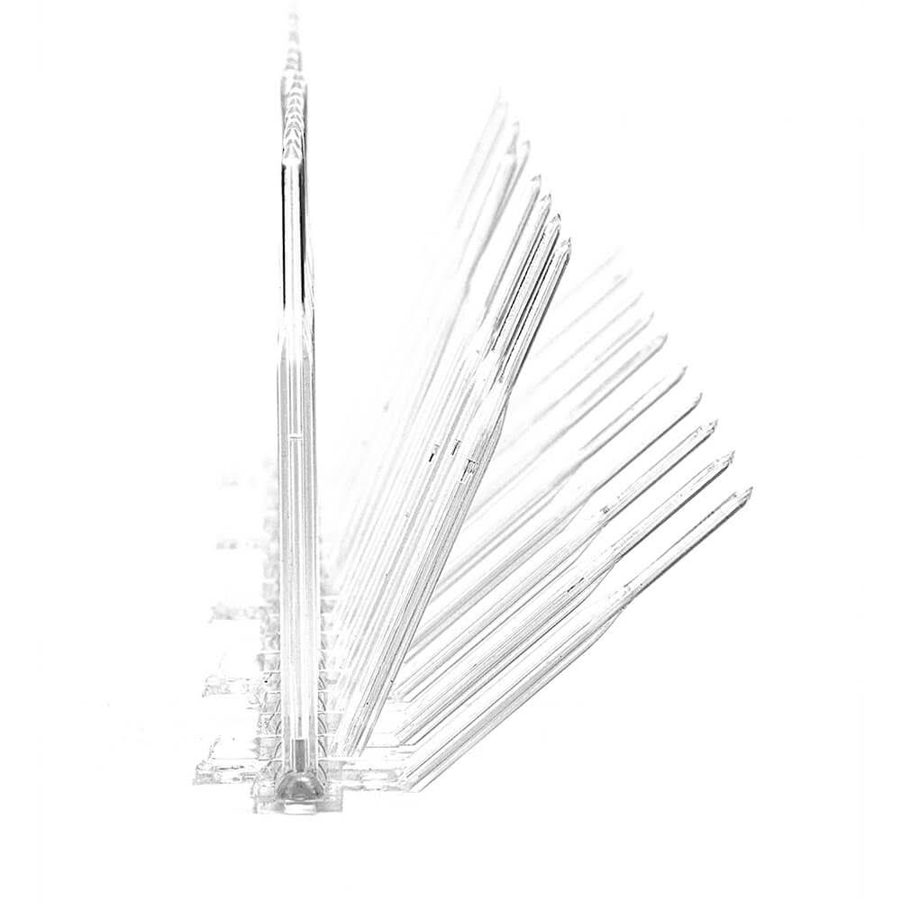 Bird B Gone, Plastic Bird Spikes, 3 in W x 24 ft L, Clear