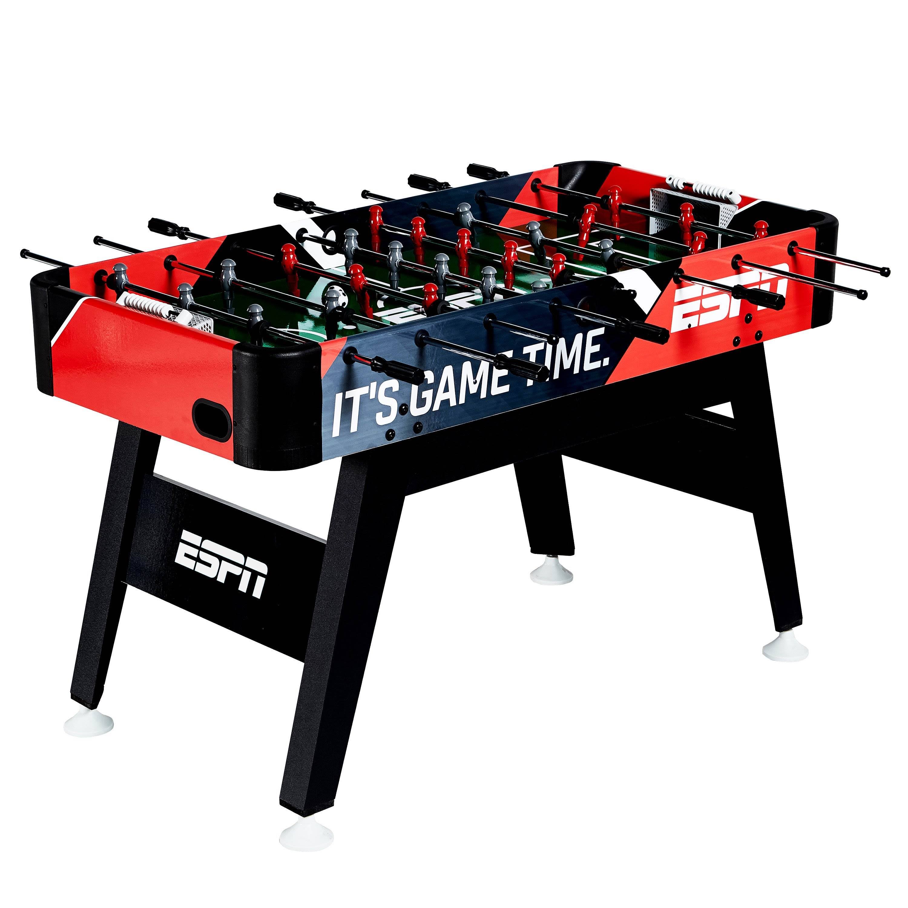 Espn 54-Inch Foosball Soccer Arcade Table with Bead Scoring and Accessories