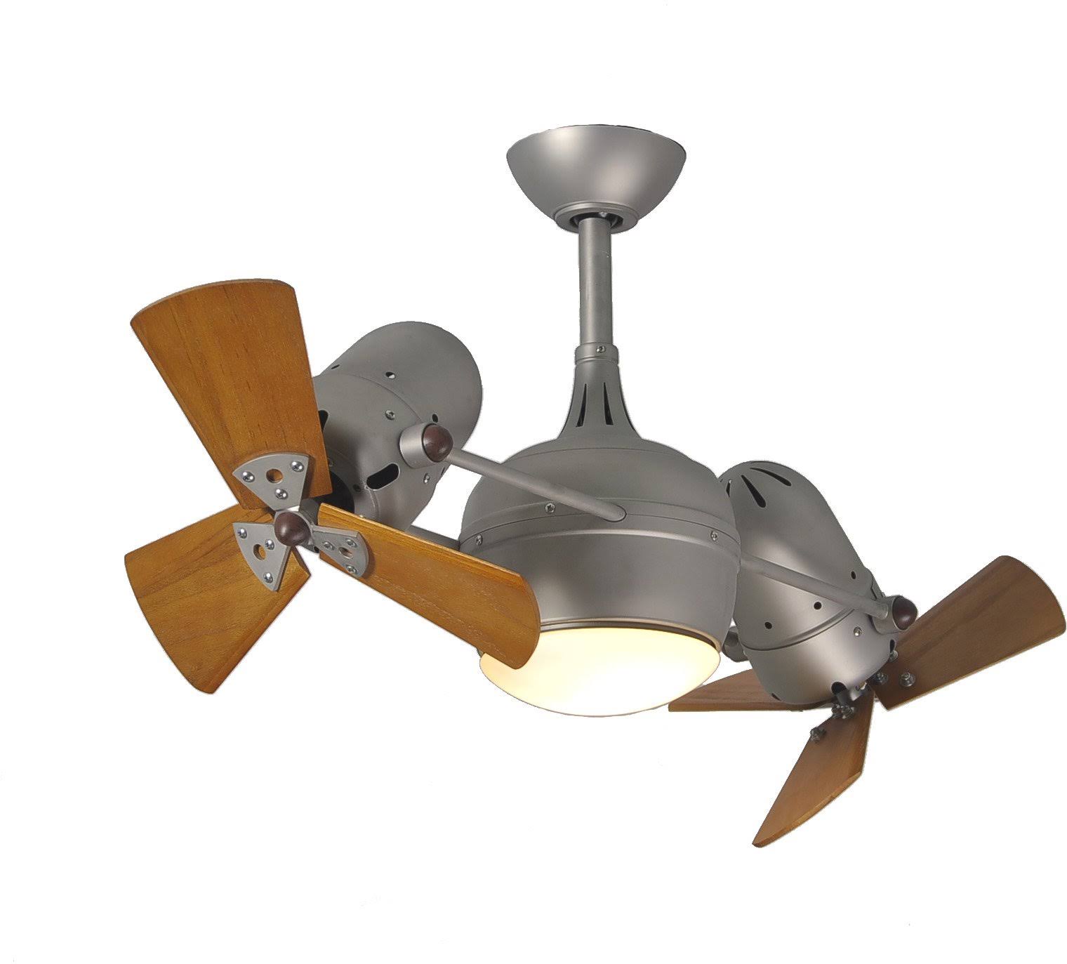 Dagny with Light Kit-brushed Nickel-Wood Blades Ceiling Fan