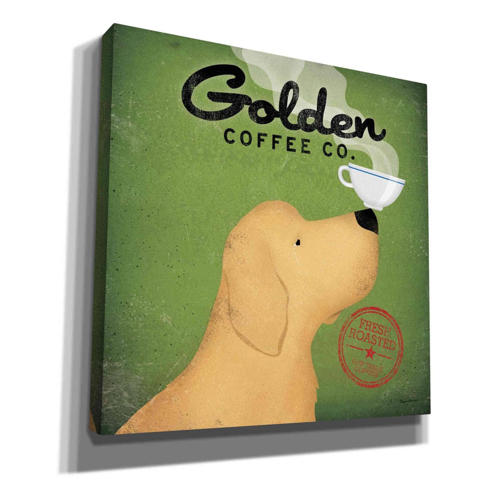 Epic Graffiti 'Golden Coffee Co Square' by Ryan Fowler, Giclee Canvas Wall Art