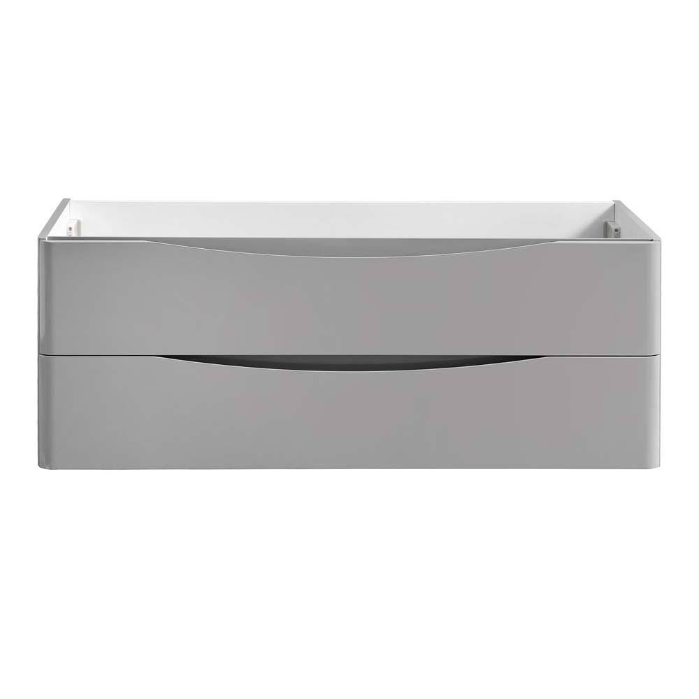 Fresca Tuscany 48x22 Glossy Gray Wall Hung Modern Bathroom Cabinet