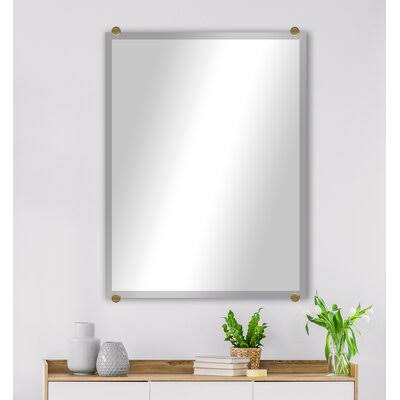 Arbonne Beveled Frameless Mirror Ebern Designs Size: 42x22 H x 36x22 W, Finish: Brass