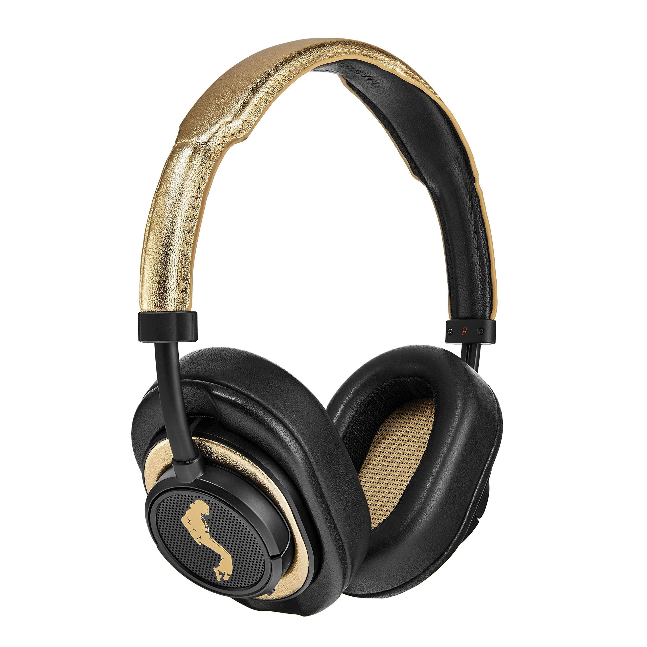 Master u0026 Dynamic - MW50+ Wireless On-Ear Headphones - Black Metal/Gold Leather