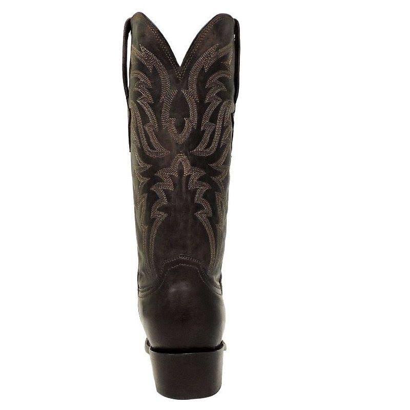 Lucchese Bootmaker Men's Milo R Toe Western Boot, Size: 10.5, Antique Dark Brown Goat