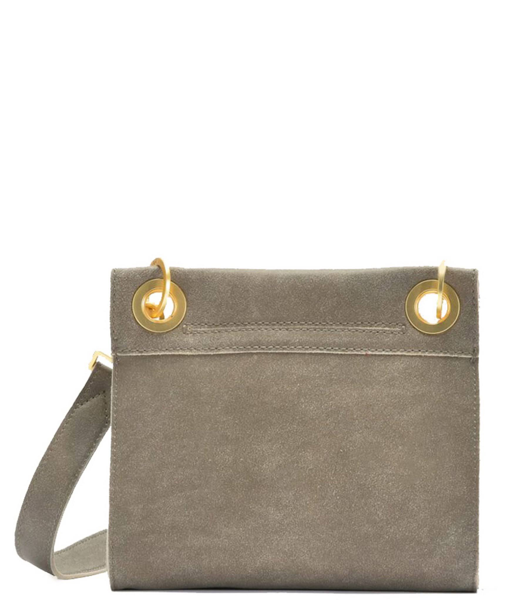 Hammitt Tony Grommet Studded Leather Crossbody Bag - Grey Natural