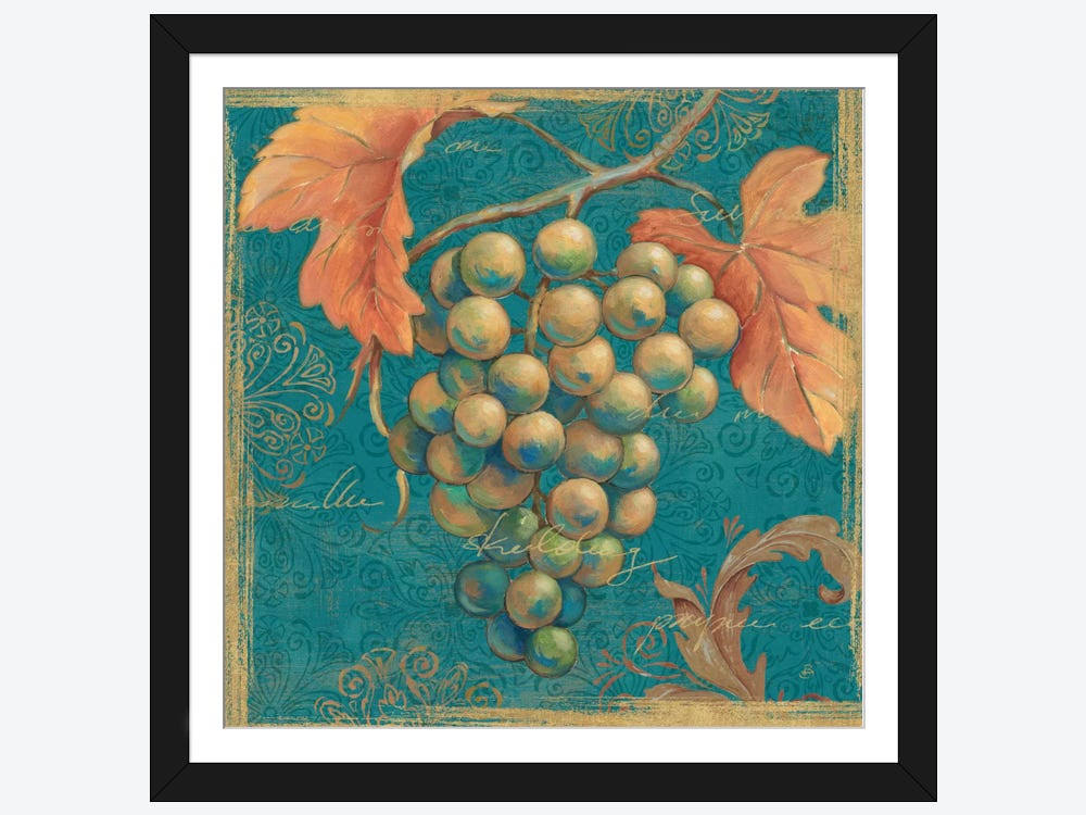 Framed Poster Prints - Lovely Fruits IV by Daphne Brissonnet ( Food u0026 Drink u003E Food u003E Fruits u003E Grapes art)