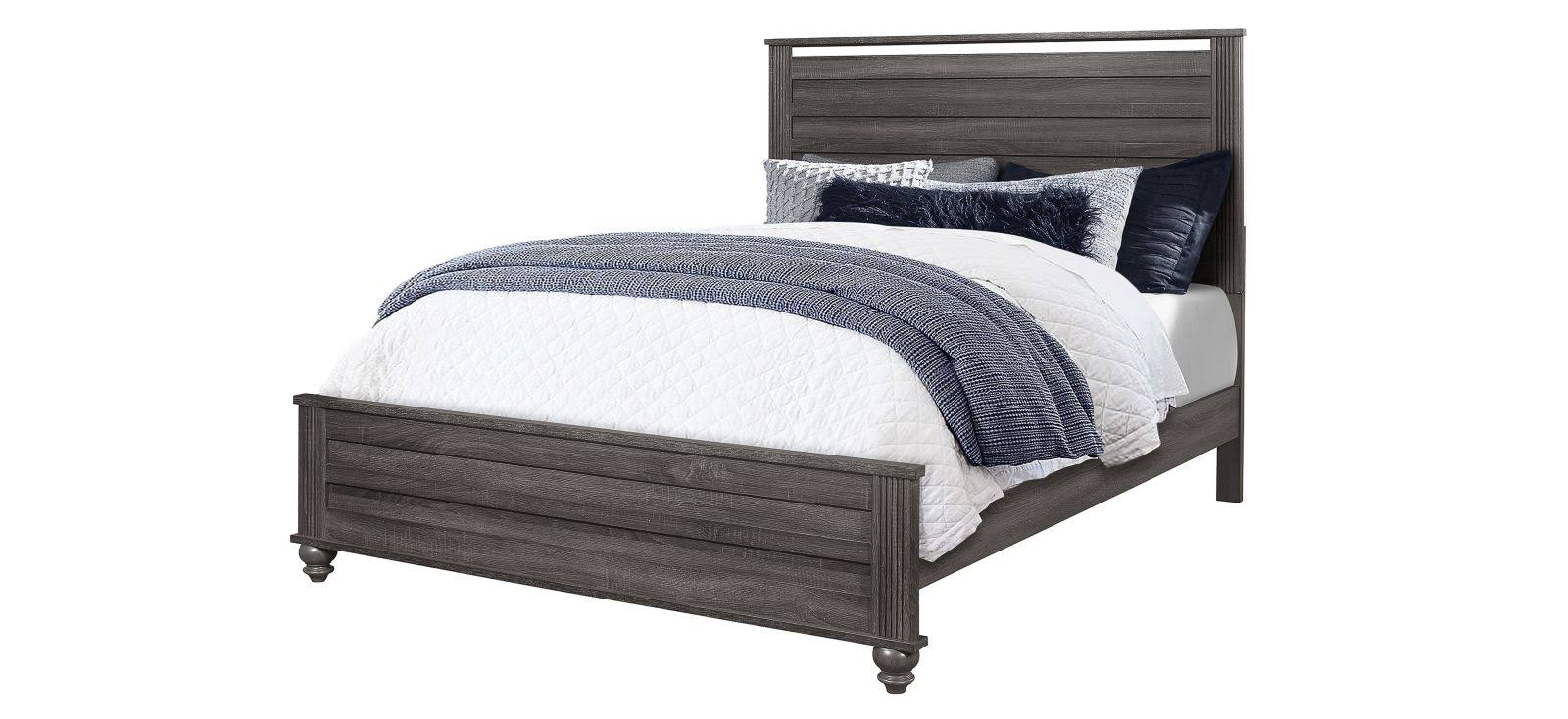 Gaston Panel Bed in Gray by Crown Mark
