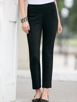 Slimsations Women's Slim-Sation Ankle Pants, Black 16 Misses, Slimsations
