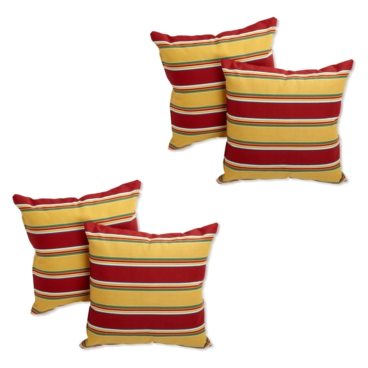 Blazing Needles 17-inch Indoor/ Outdoor Throw Pillows (Set of 4) - Freeport Floral
