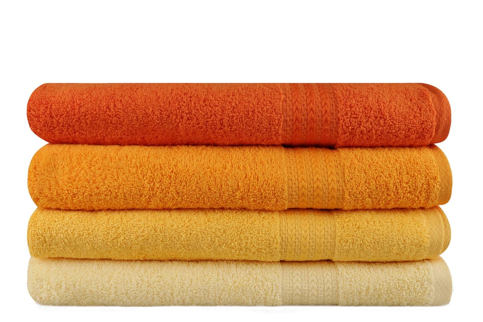 Decorotika 317HBY1416 - 4 Pieces of Bath Towel - Shades of Yellow