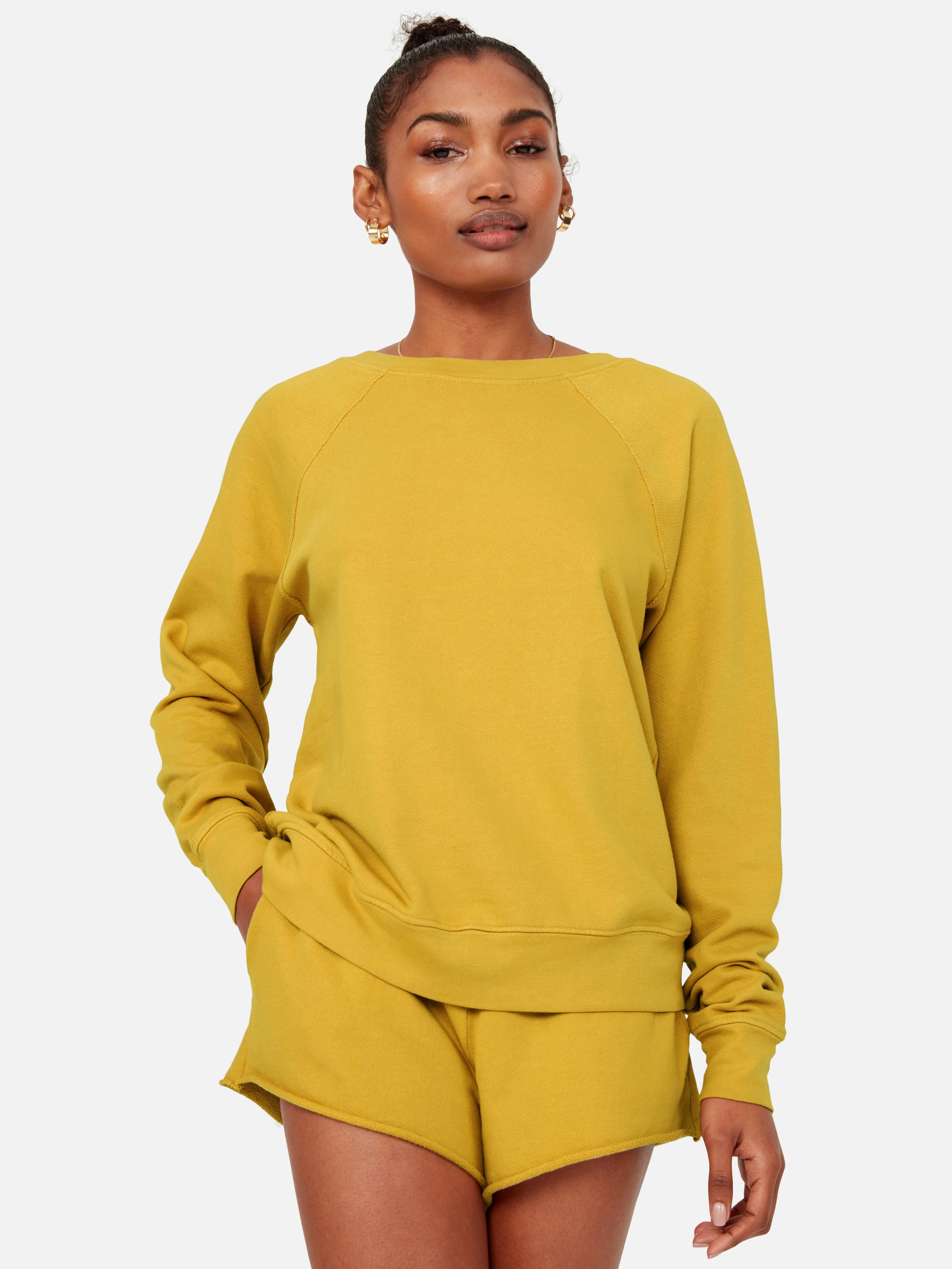 Organic Terry Raglan Sweatshirt Saffron / S