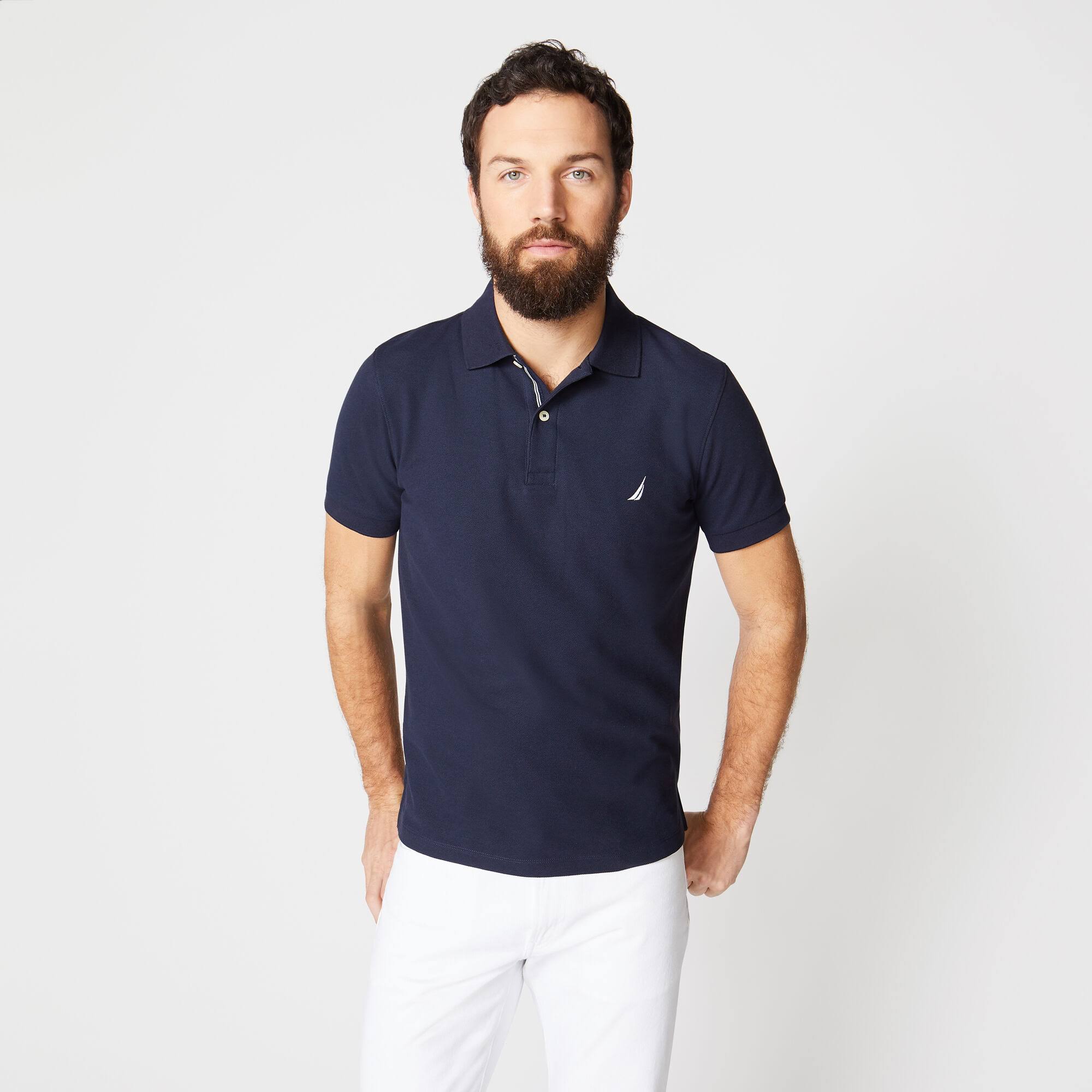Nautica Men's Slim-Fit Performance Polo Shirt - Navy - XL