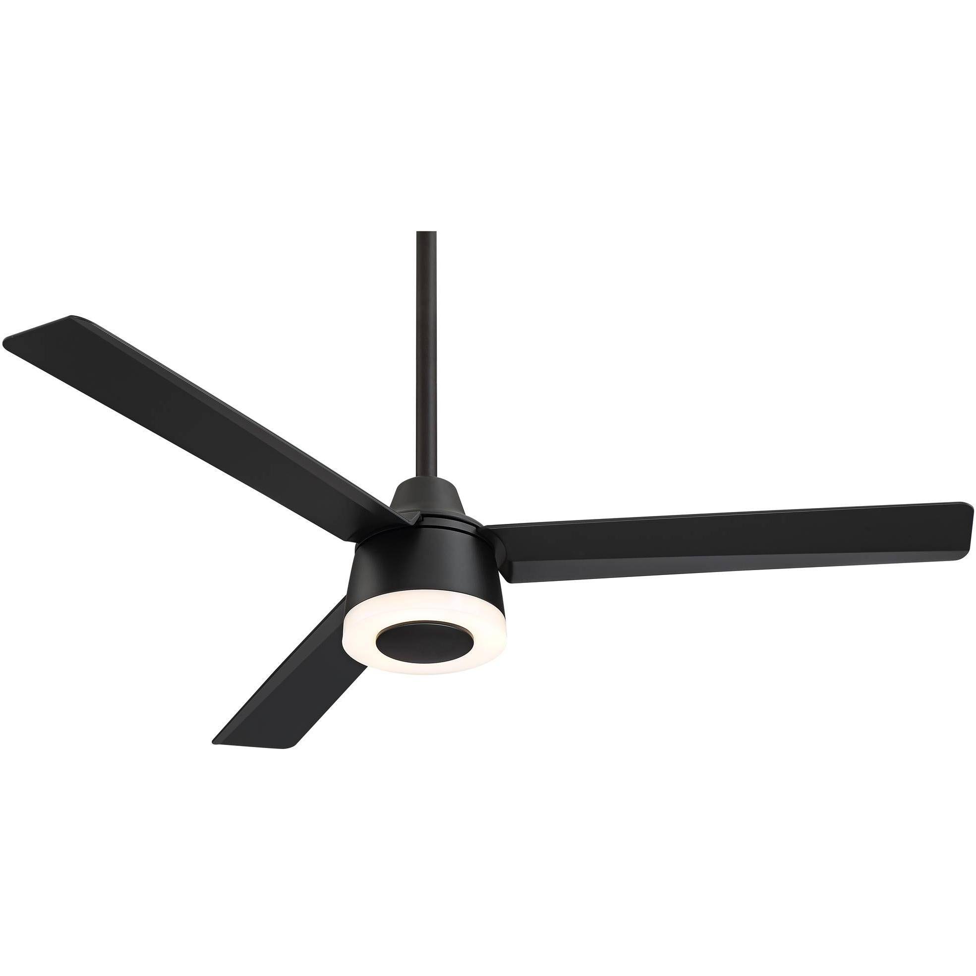 50x22 Temple Hill Modern Outdoor Ceiling Fan with Light LED Dimmable Remote Control Matte Black Damp Rated for Patio Porch - Cas