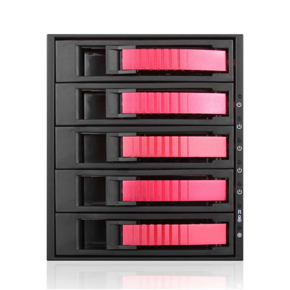 iStarUSA BPU-350HD-RED 3x5.25 to 5x3.5 12g Rack Red