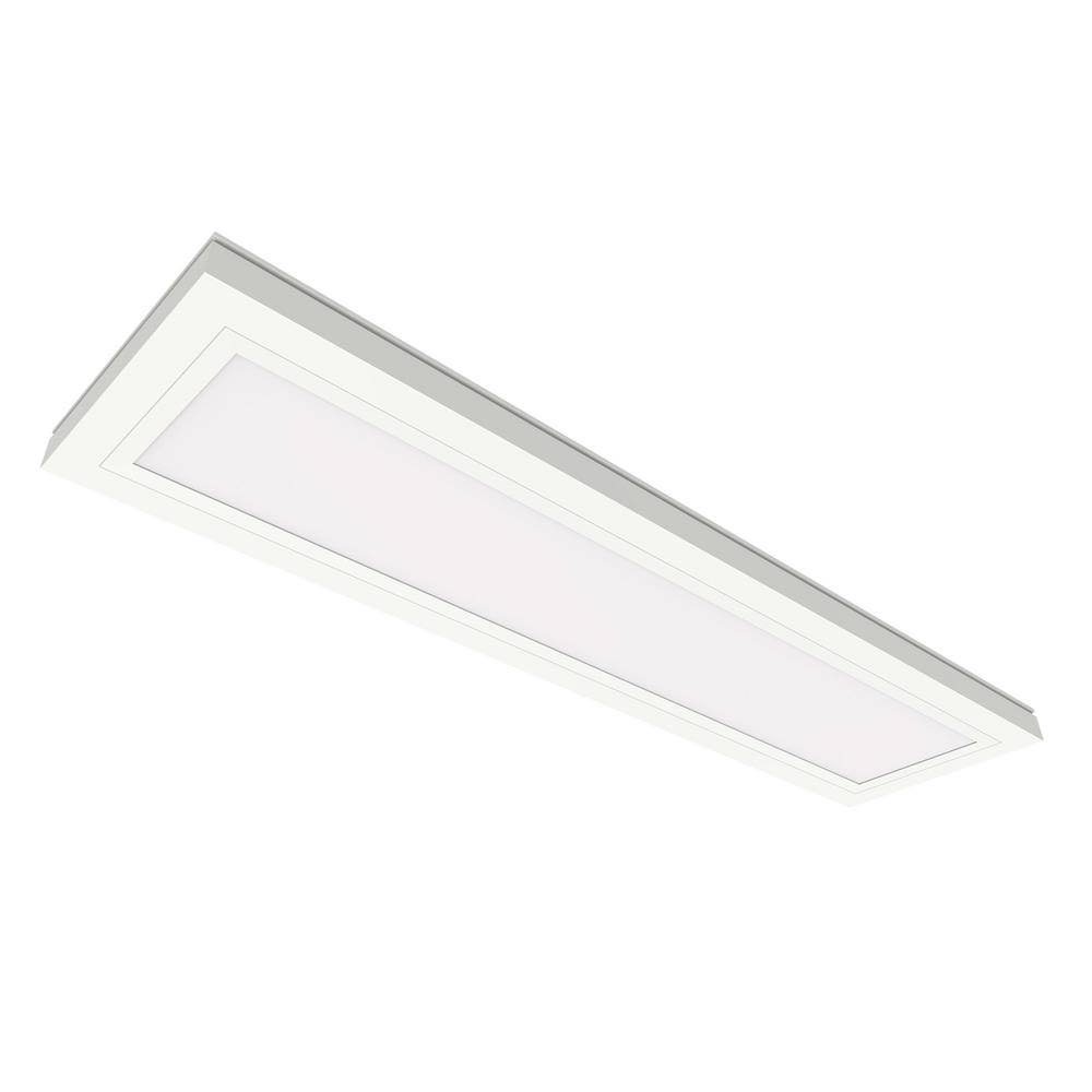 Feit Electric FP0.5X2/4WY/WH/4 6 in. x 2 ft. 12.5W Dimmable White Integrated LED Edge-lit Flat Panel Flush Mount Light w/Color C