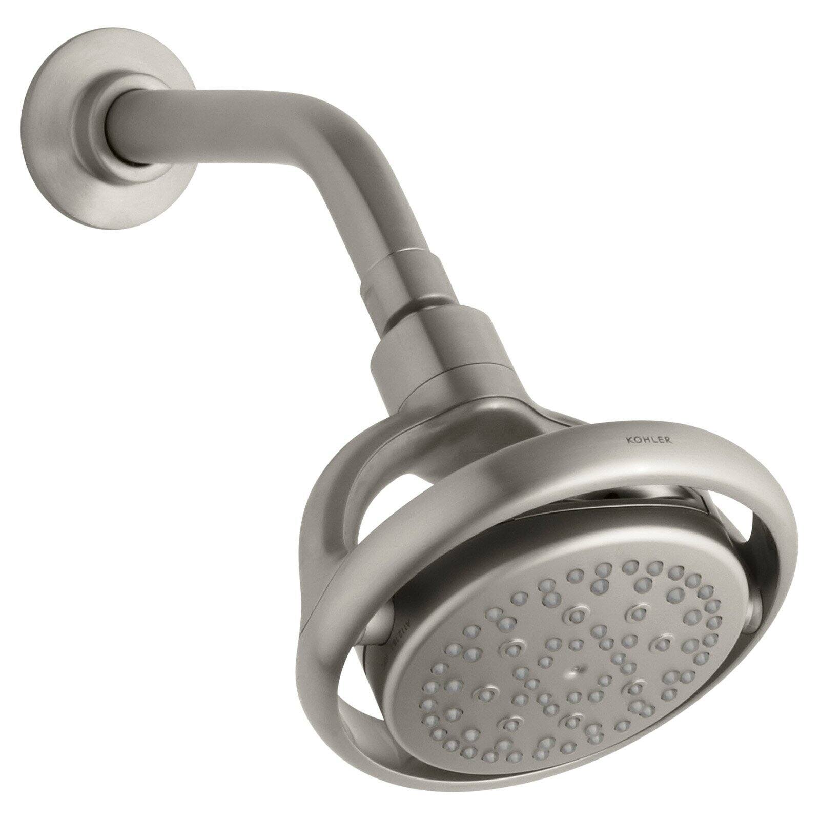 Kohler K-15996 Flipside 2.5 GPM Multifunction Wall-Mount Showerhead Vibrant Brushed Nickel