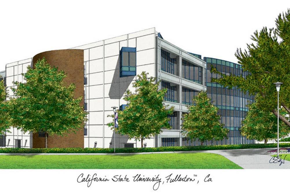California State University, Fullerton Campus Images Lithograph Print