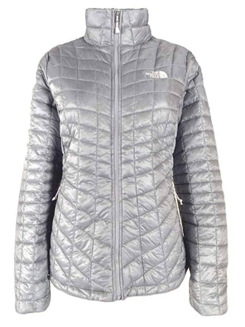 The North Face Thermoball Womens Full Zip Insulated Jacket (Small, Tradewinds Grey)