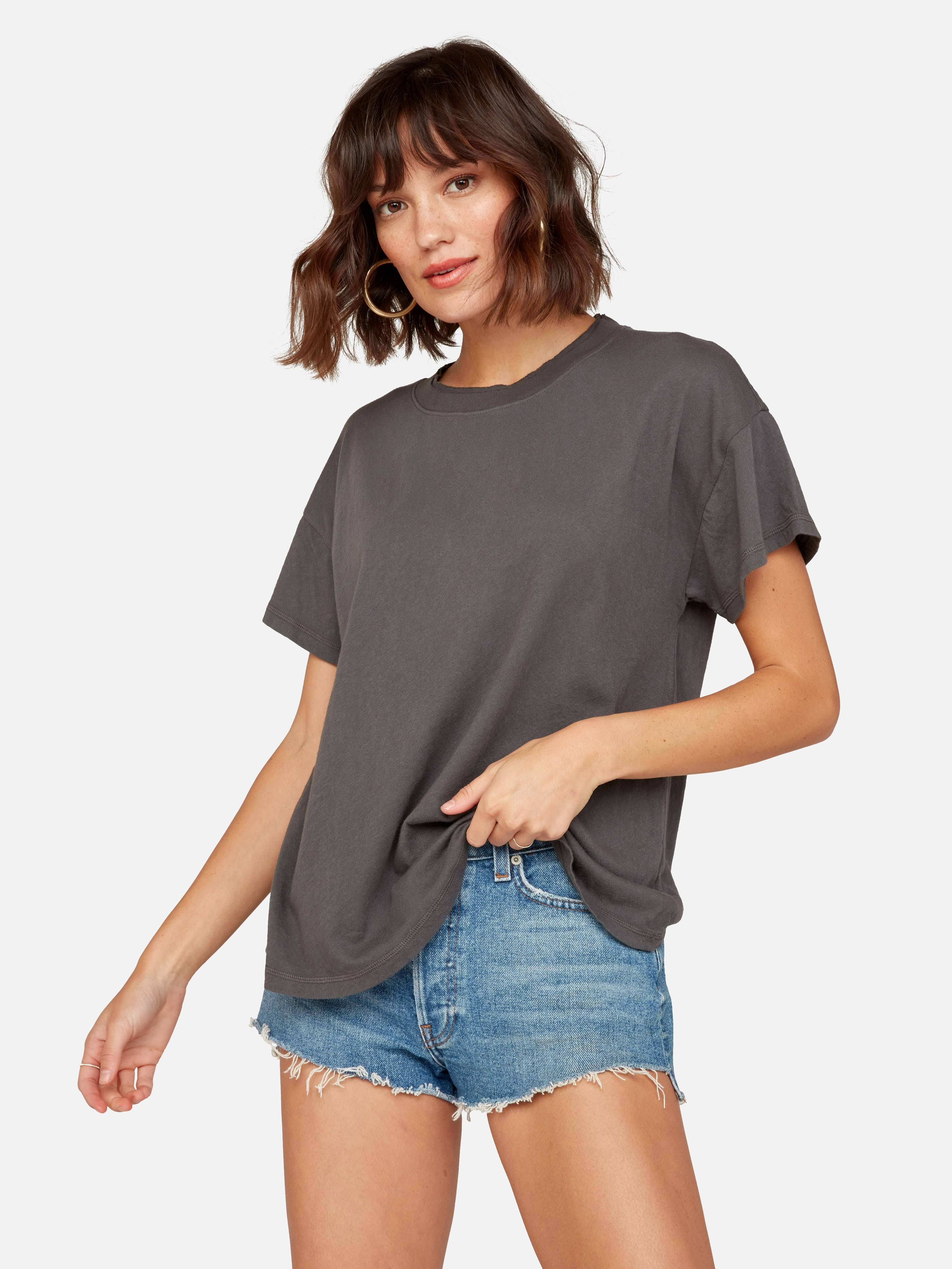 Organic Cotton Vintage Tee Charcoal / S