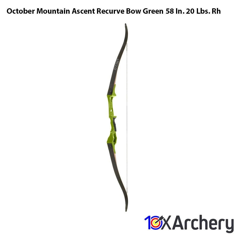 October Mountain Ascent Recurve Green 58in. 20lbs. RH