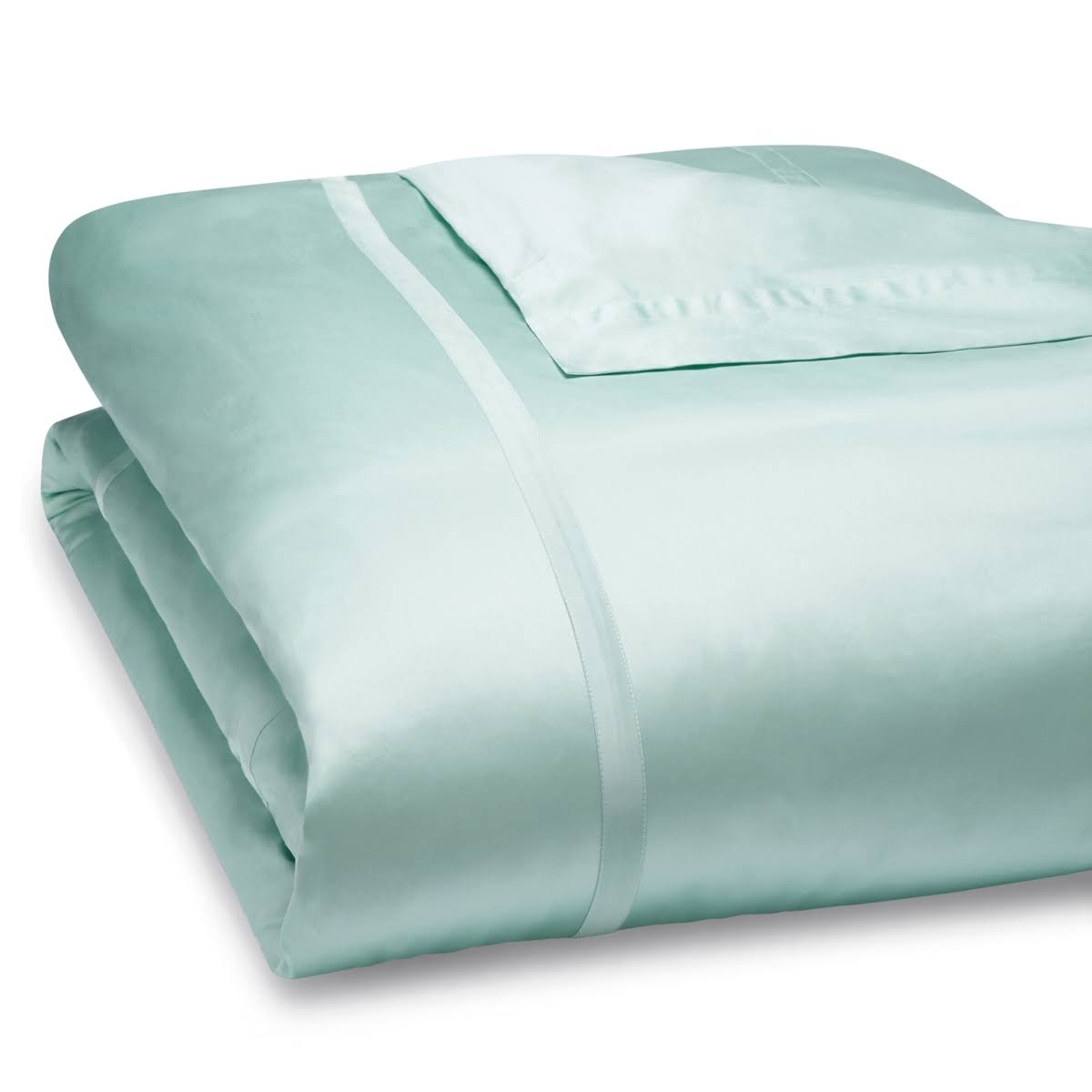 Matouk Nocturne - King Duvet Cover | Aquamarine