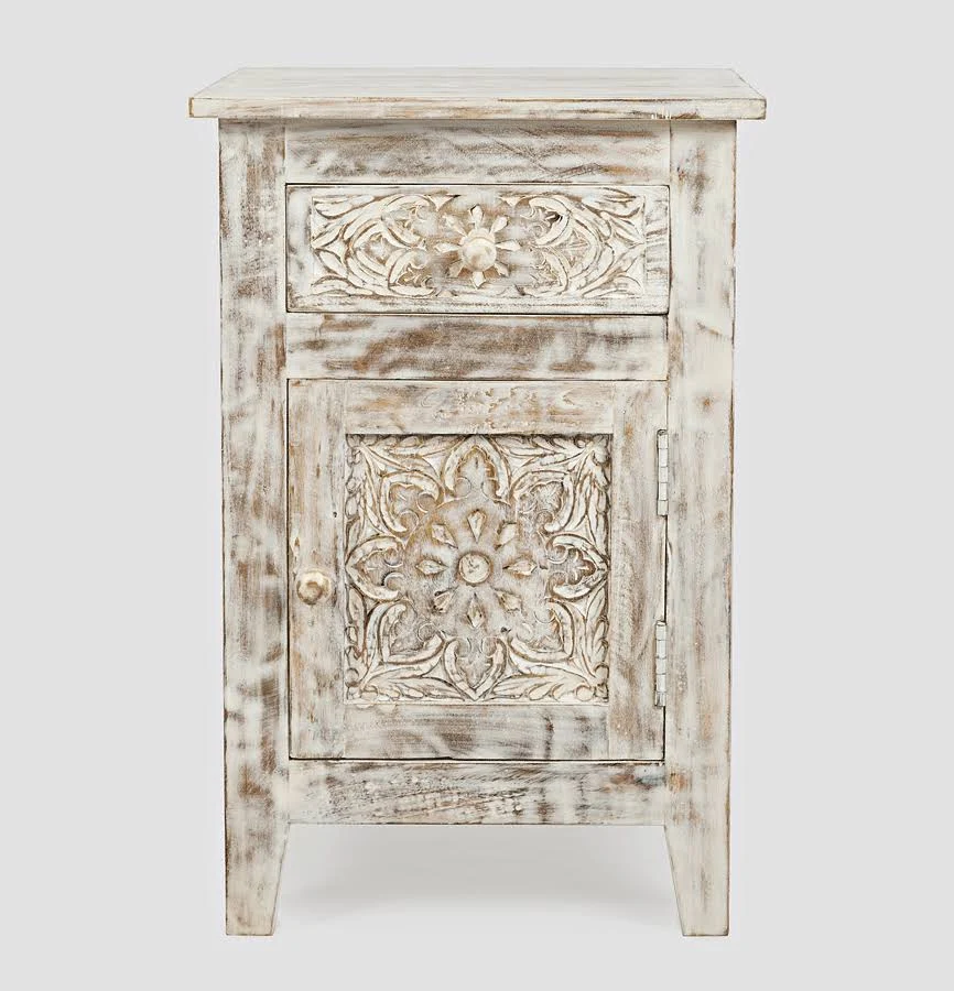 Jofran Global Archive Hand Carved Accent Table