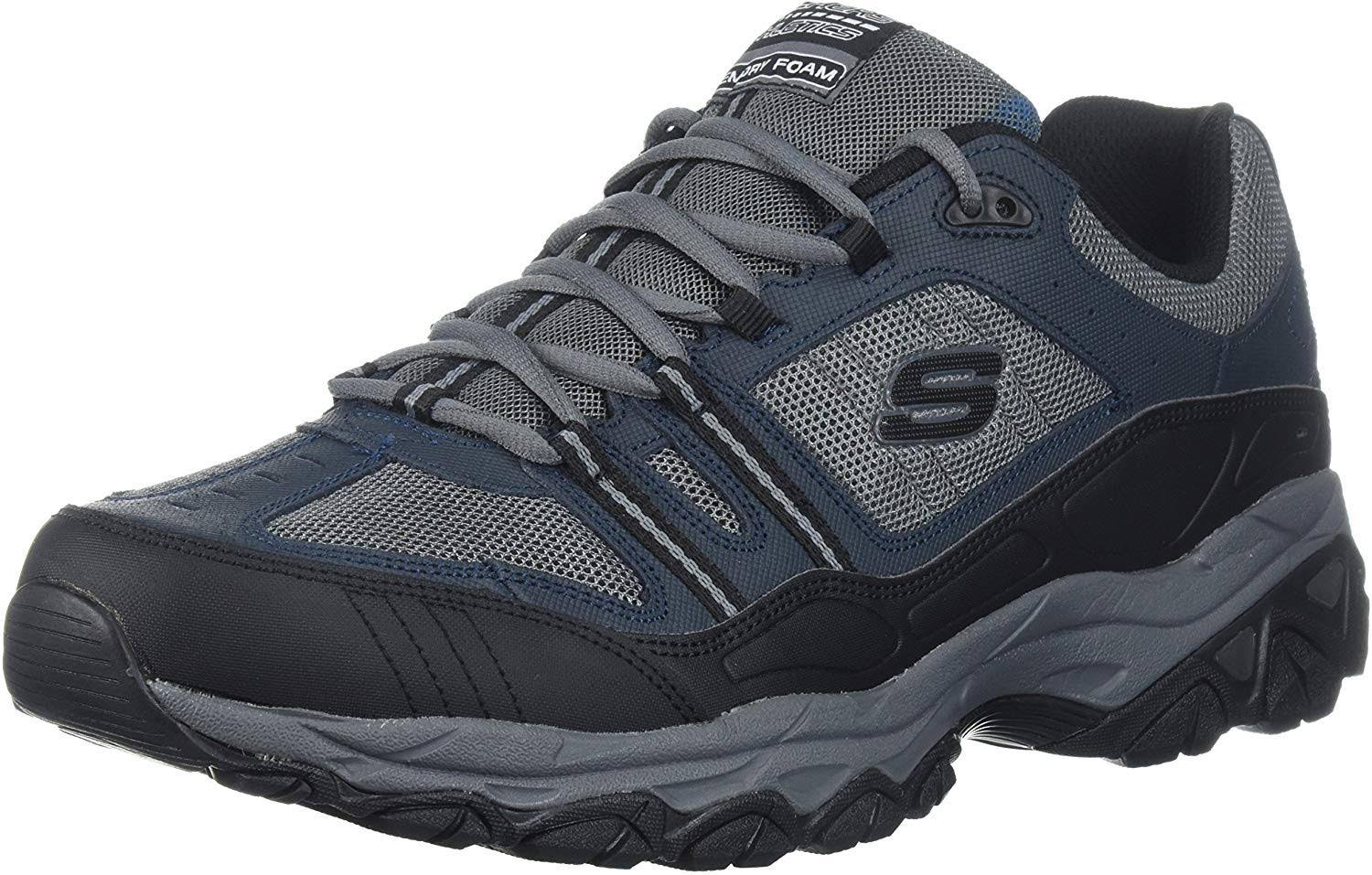 Skechers Men's After Burn Memory Fit Strike Off Sneaker, Navy/Gray